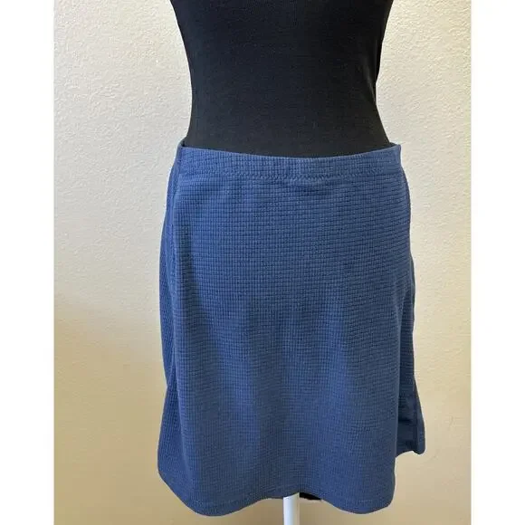 Melanzana Micro Grid Fleece Skirt Medium Tall athleisure Layer Mountain Style - Picture 3 of 7